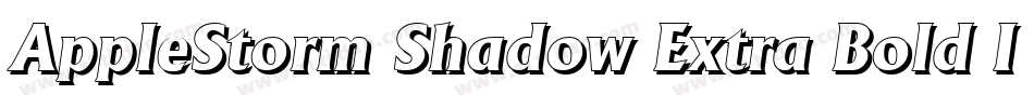 AppleStorm Shadow Extra Bold Italic字体转换